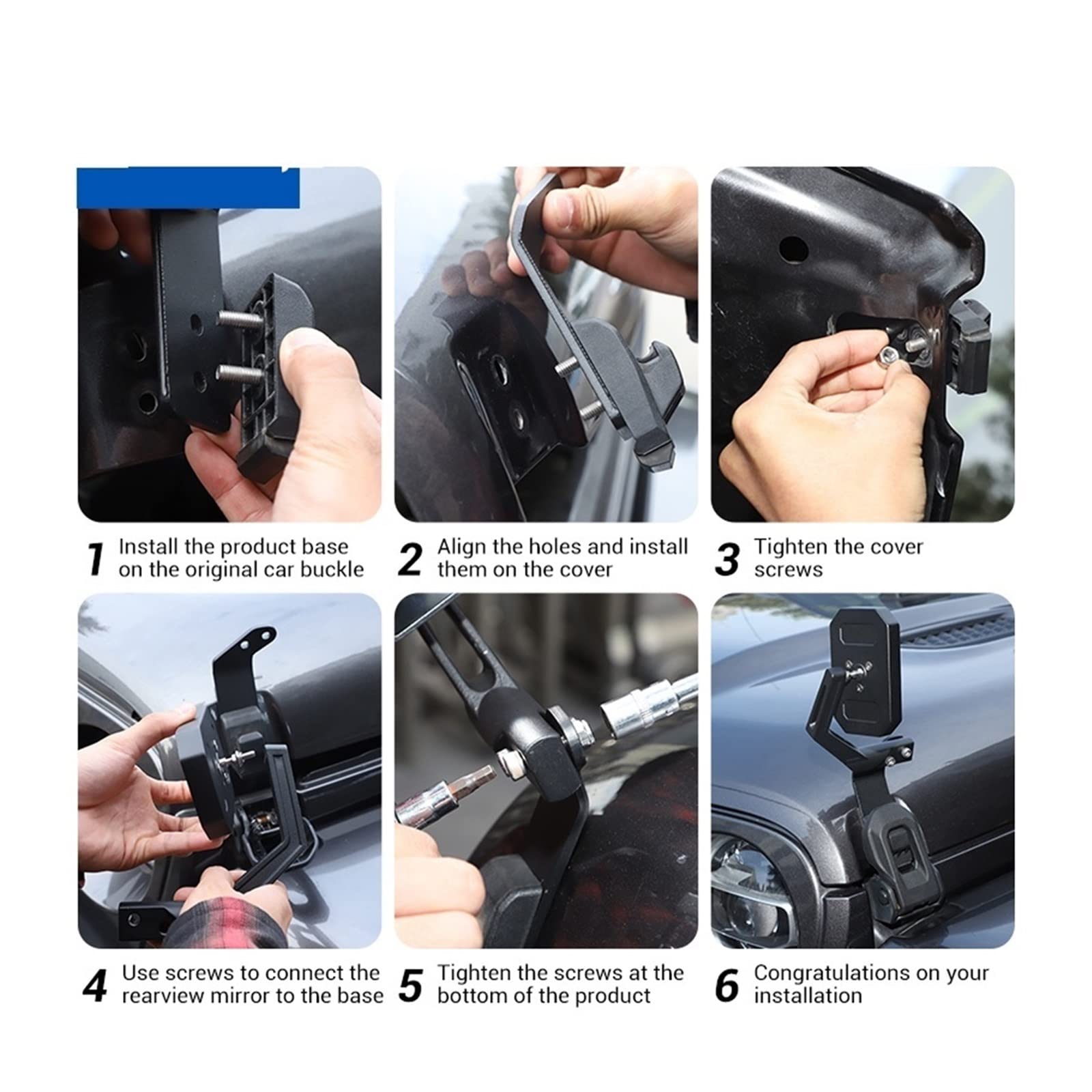 Amazon | 車のボンネットブラインドスポットミラー反転補助ミラー